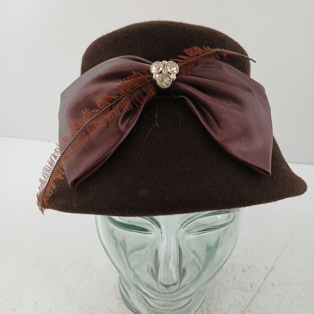 Vintage Women’s Cloche Hats Lot of 3 Felt Wool 1920s 1930s Style - Picture 2 of 16